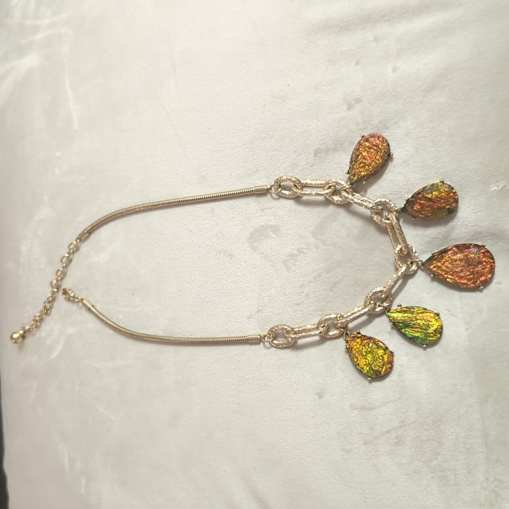 Gold & Ammolite necklace